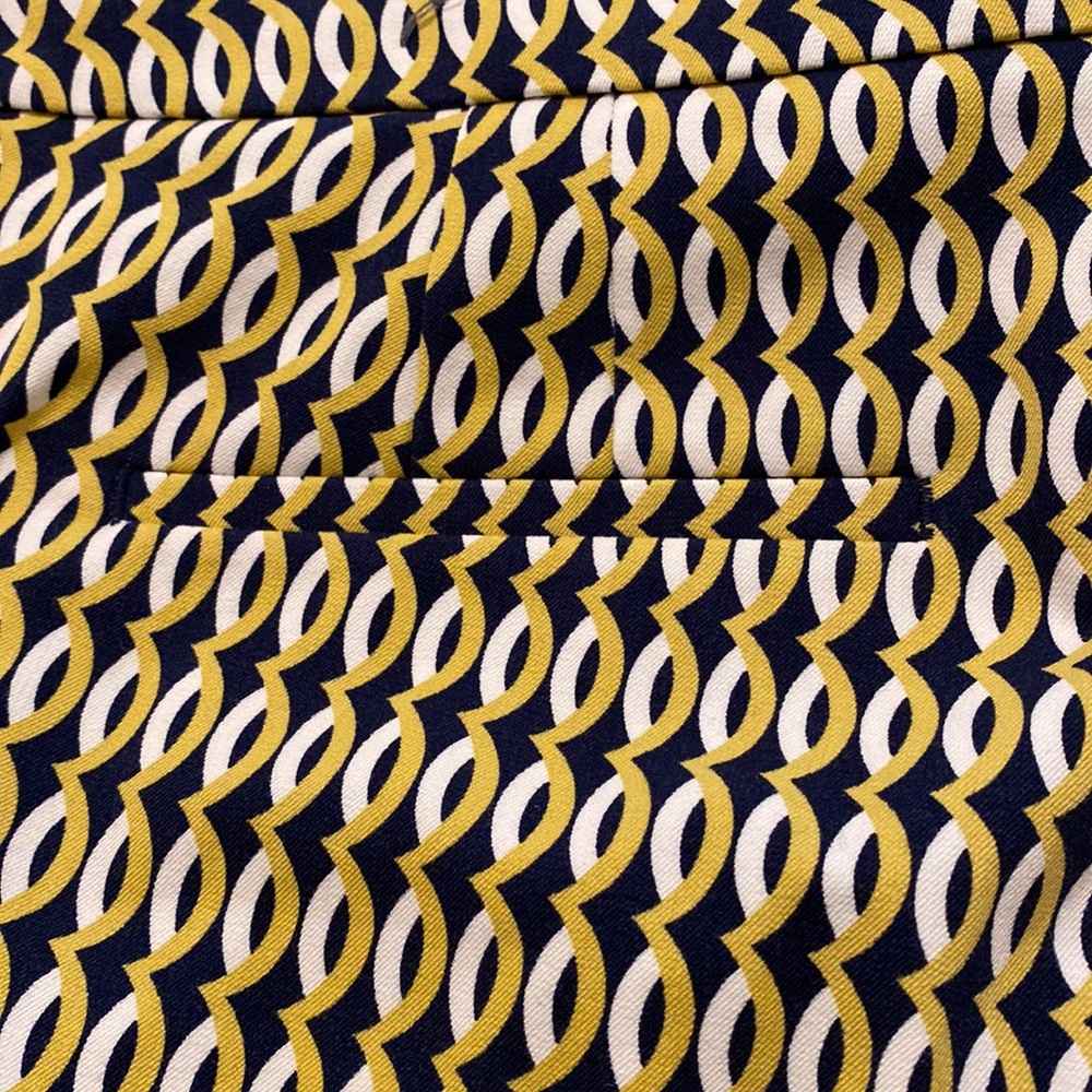 Geometric Patterned - Talbots Chatham Ankle Pant - Size 14 - Navy, White - Picture 5 of 5